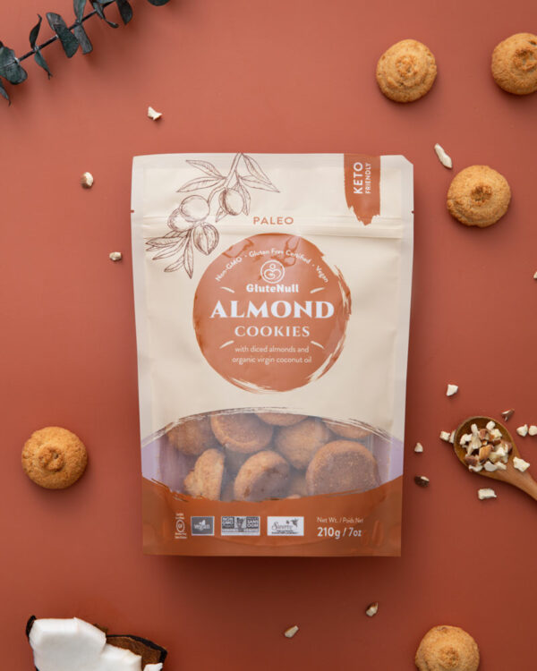 Almond Keto Cookies, Gluten Free, Vegan