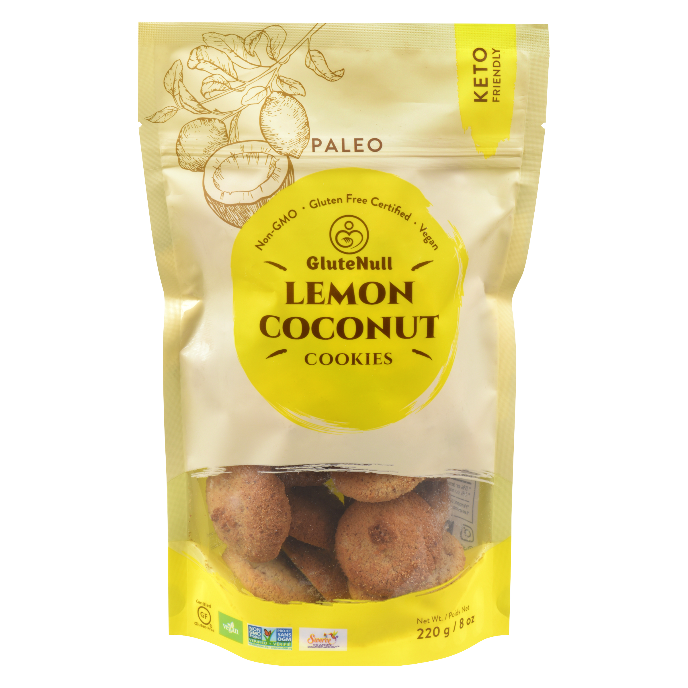 Lemon Coconut Keto Cookies Gluten Free Vegan GS1