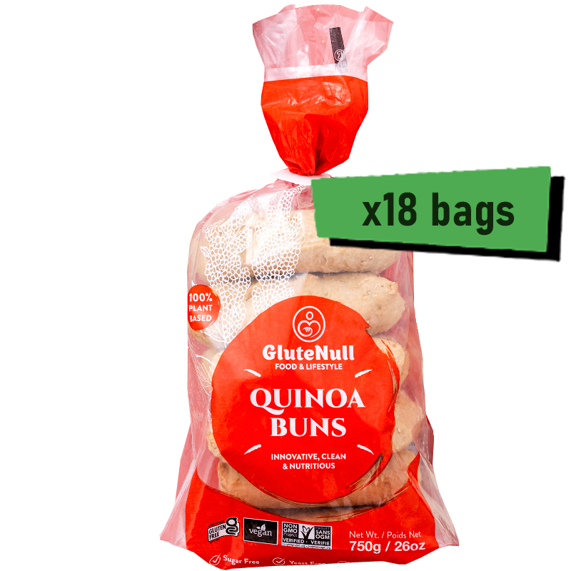 Quinoa Buns Gluten Free Vegan NonGMO Glutenull Bakery Full Case