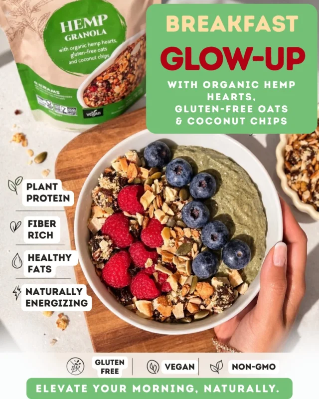 Meet our Hemp Granola, made with organic hemp hearts, gluten-free oats, and coconut chips for the perfect balance of crunch and nourishment. 🌿🥣

Packed with plant protein, fiber, and healthy fats to keep you full, focused, and energized all morning.

You can now find us in stores across Canada and the United States, including @WholeFoods locations in New York, New Jersey, and Connecticut! ✨

Find a store near you or shop online to upgrade your morning routine.
.
.
.
.
#glutenfree #celiac #glutenfreefoods #portcoquitlam #celiacsafe