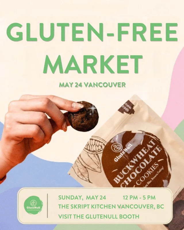VANCOUVER, we’re excited to announce that Glutenull will be at the Gluten-Free Market hosted by The Skript Kitchen (@theskriptkitchen) on May 24! ✨

We’ll be selling our gluten-free products at the market, including some of your favourites, so come visit the Glutenull booth, support local vendors, and celebrate Celiac Month with the community 💚

The event will feature 20+ local gluten-free food & beverage vendors, plus BC’s own gluten-free brewery, Grey Fox Brewing 🍻 Everything at the market will be completely gluten-free!

📍 The Skript Kitchen – Vancouver, BC
📅 Sunday, May 24
⏰ 12 PM – 5 PM

🎟️ Tickets are $8 at the door

We can’t wait to see you there! Tag a gluten-free friend below 👇
.
.
.
.
#glutenfree #vancouver #vancity #vancouverfoodie #vancouverevent